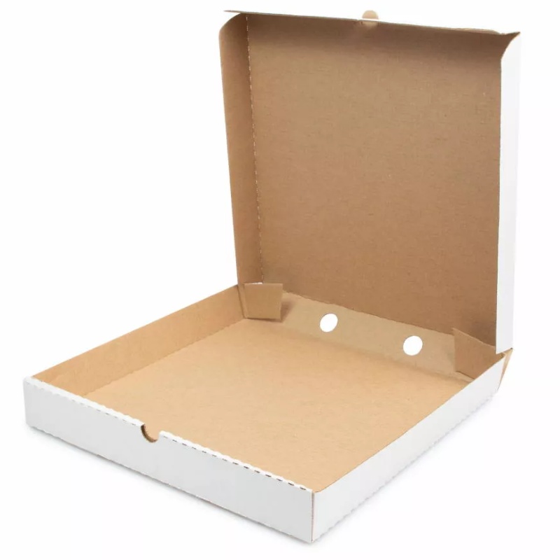 товар Коробка для пиццы 300х300х40 мм, квадрат, белая [микрогофрокартон Т-12, целлюлоза] PZ030B-T12